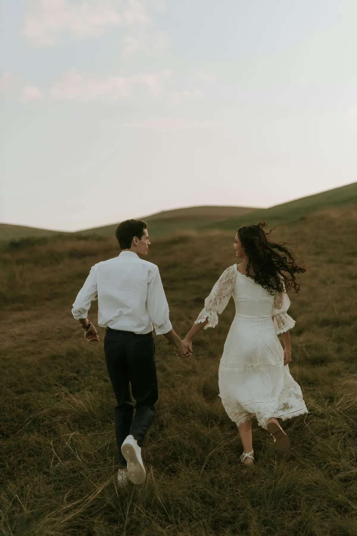 Hand in hand up the hill